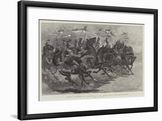 Halt!, Charge of Lancers at the Royal Military Tournament-John Charlton-Framed Giclee Print