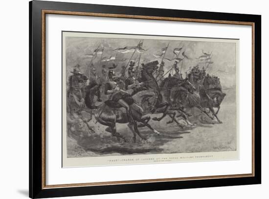 Halt!, Charge of Lancers at the Royal Military Tournament-John Charlton-Framed Giclee Print