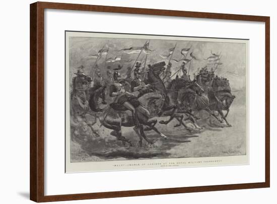 Halt!, Charge of Lancers at the Royal Military Tournament-John Charlton-Framed Giclee Print
