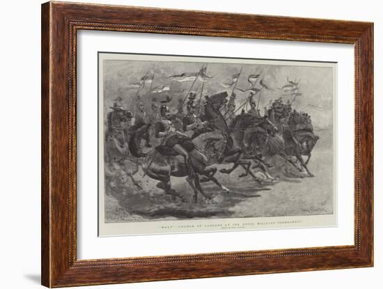 Halt!, Charge of Lancers at the Royal Military Tournament-John Charlton-Framed Giclee Print