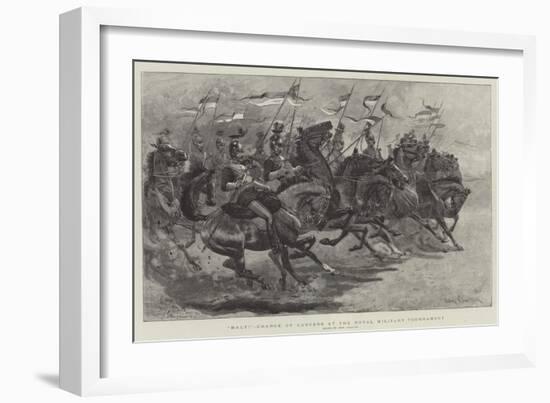 Halt!, Charge of Lancers at the Royal Military Tournament-John Charlton-Framed Giclee Print