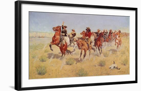 Halt-Dismount-Frederic Sackrider Remington-Framed Art Print