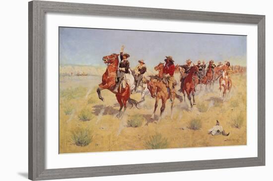 Halt-Dismount-Frederic Sackrider Remington-Framed Art Print