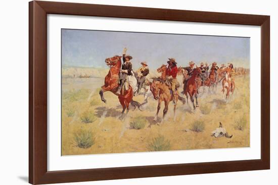 Halt-Dismount-Frederic Sackrider Remington-Framed Art Print