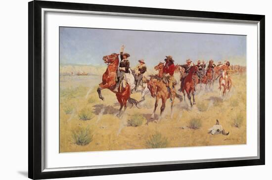 Halt-Dismount-Frederic Sackrider Remington-Framed Art Print