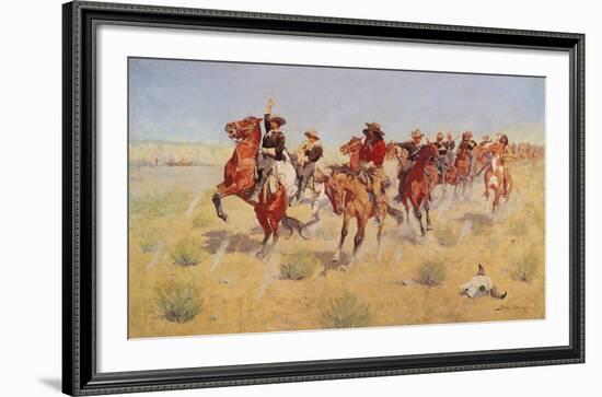 Halt-Dismount-Frederic Sackrider Remington-Framed Art Print