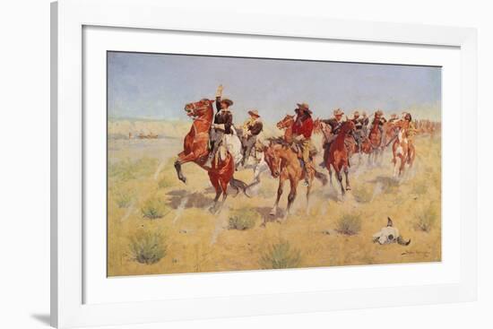 Halt-Dismount-Frederic Sackrider Remington-Framed Art Print