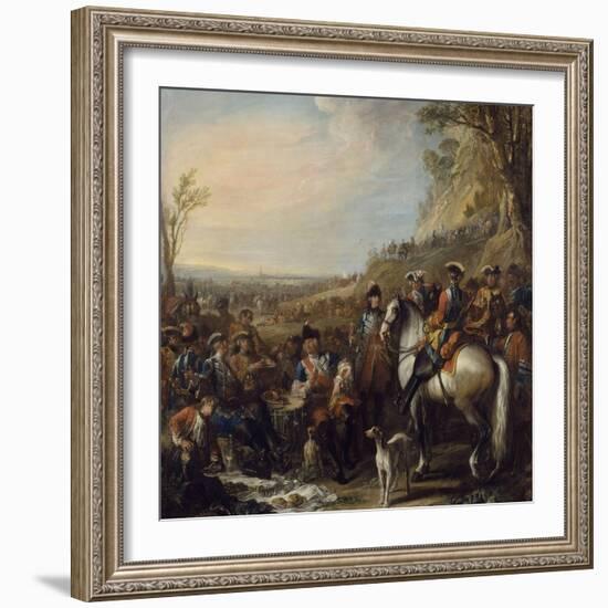 Halte de grenadiers à cheval de la maison du roi-Charles Parrocel-Framed Giclee Print