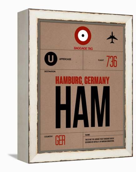 HAM Hamburg Luggage Tag 1-NaxArt-Framed Stretched Canvas