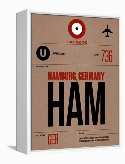 HAM Hamburg Luggage Tag 1-NaxArt-Framed Stretched Canvas