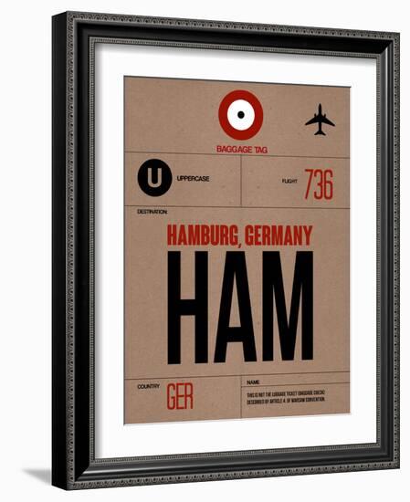 HAM Hamburg Luggage Tag 1-NaxArt-Framed Art Print