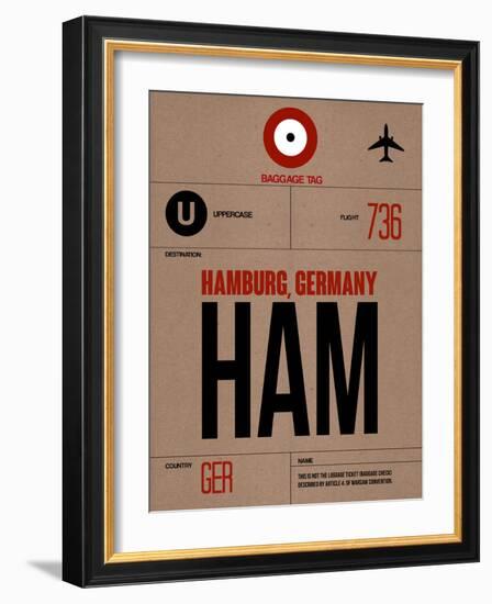 HAM Hamburg Luggage Tag 1-NaxArt-Framed Art Print