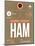 HAM Hamburg Luggage Tag 2-NaxArt-Mounted Art Print