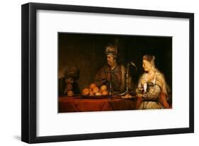 Haman and Ahasuerus at the Feast of Esther-Aert de Gelder-Framed Giclee Print