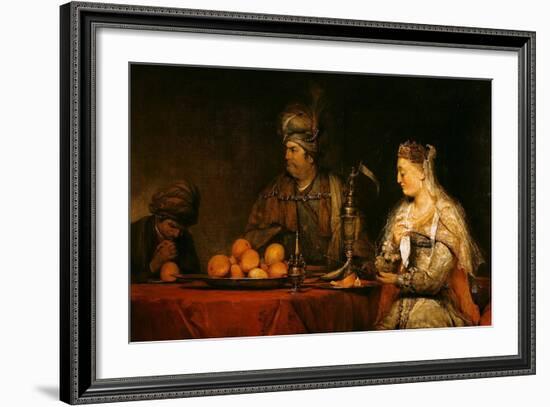 Haman and Ahasuerus at the Feast of Esther-Aert de Gelder-Framed Giclee Print