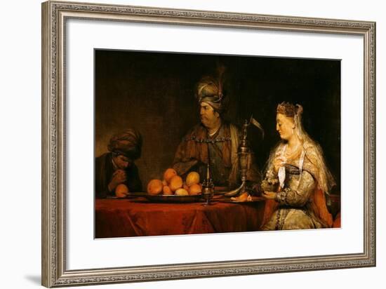 Haman and Ahasuerus at the Feast of Esther-Aert de Gelder-Framed Giclee Print