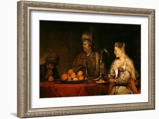 Haman and Ahasuerus at the Feast of Esther-Aert de Gelder-Framed Giclee Print