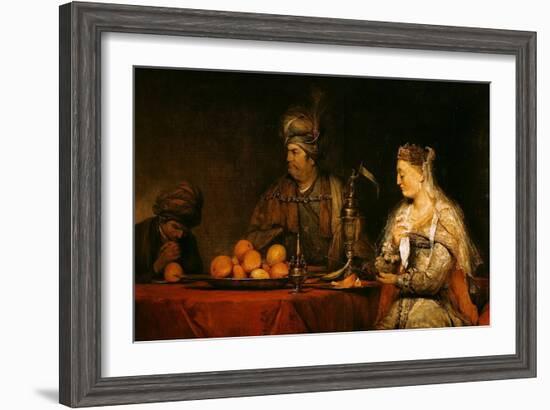 Haman and Ahasuerus at the Feast of Esther-Aert de Gelder-Framed Giclee Print