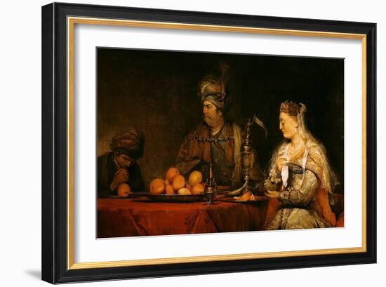 Haman and Ahasuerus at the Feast of Esther-Aert de Gelder-Framed Giclee Print