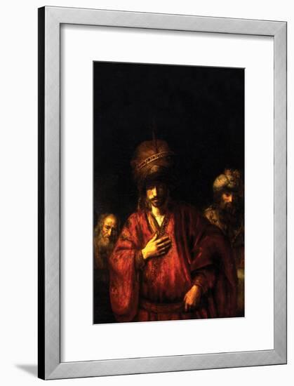 Haman in Disgrace-Rembrandt van Rijn-Framed Art Print