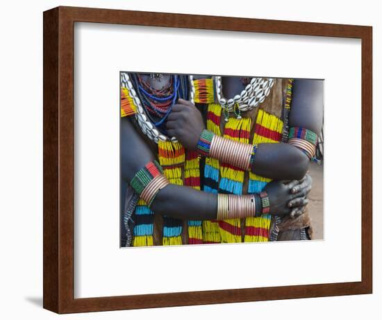 Hamar tribe, people in traditional clothing, Hamar Village, South Omo, Ethiopia-Keren Su-Framed Photographic Print