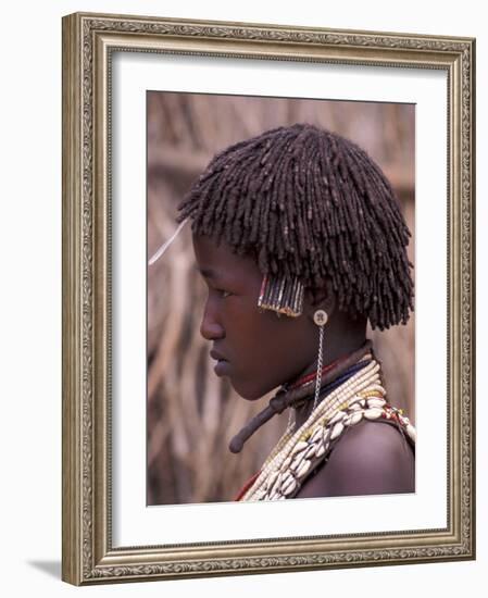Hamar Tribegirl, Ethiopia-Gavriel Jecan-Framed Photographic Print