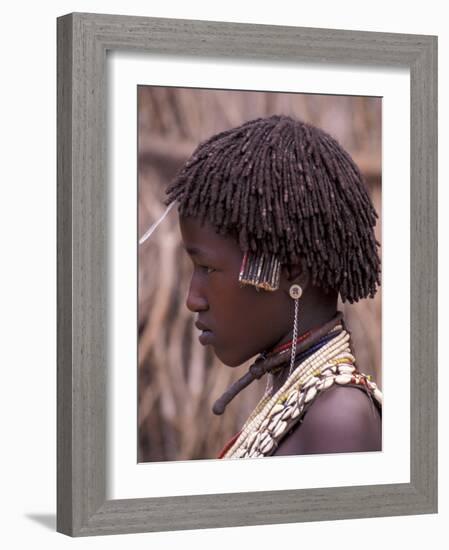 Hamar Tribegirl, Ethiopia-Gavriel Jecan-Framed Photographic Print