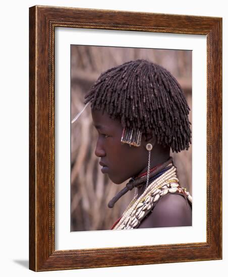 Hamar Tribegirl, Ethiopia-Gavriel Jecan-Framed Photographic Print