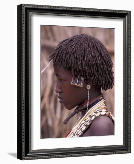 Hamar Tribegirl, Ethiopia-Gavriel Jecan-Framed Photographic Print