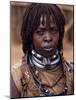 Hamar Woman in Village Square of Dimeka, Married Women Wear Two Heavy Steel Necklaces, Ethiopia-John Warburton-lee-Mounted Photographic Print