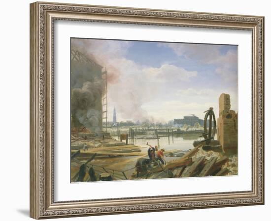 Hamburg after the Fire, 1842-Jacob Gensler-Framed Giclee Print