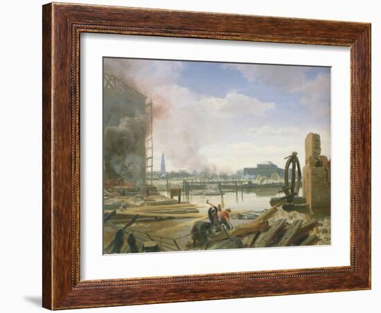 Hamburg after the Fire, 1842-Jacob Gensler-Framed Giclee Print