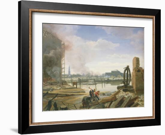 Hamburg after the Fire, 1842-Jacob Gensler-Framed Giclee Print