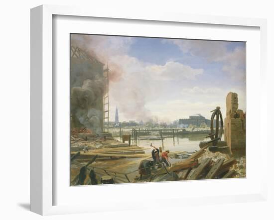 Hamburg after the Fire, 1842-Jacob Gensler-Framed Giclee Print