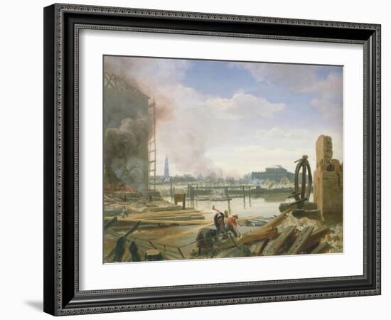 Hamburg after the Fire, 1842-Jacob Gensler-Framed Giclee Print