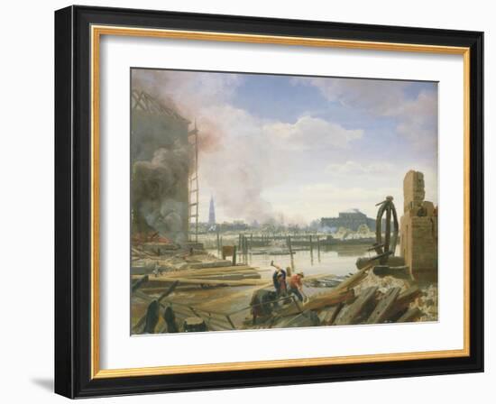 Hamburg after the Fire, 1842-Jacob Gensler-Framed Giclee Print