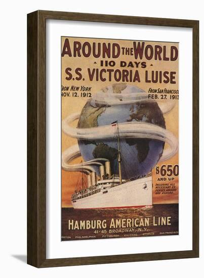Hamburg American Line, Magazine Plate, USA, 1912-null-Framed Giclee Print