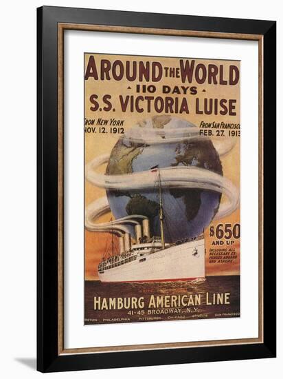 Hamburg American Line, Magazine Plate, USA, 1912-null-Framed Giclee Print