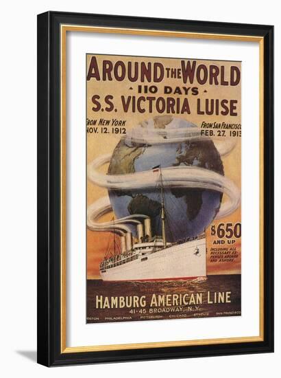 Hamburg American Line, Magazine Plate, USA, 1912-null-Framed Giclee Print