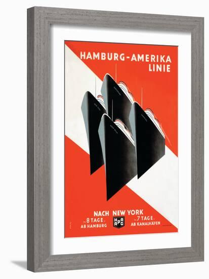 Hamburg-Amerika Cruise Line-null-Framed Art Print