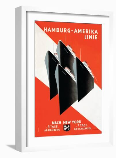 Hamburg-Amerika Cruise Line-null-Framed Art Print