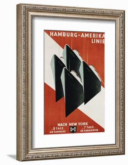 Hamburg-Amerika Linie Poster-Henning Koeke-Framed Photographic Print