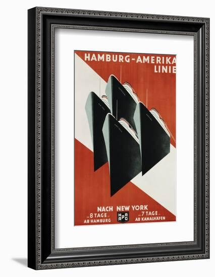 Hamburg-Amerika Linie Poster-Henning Koeke-Framed Photographic Print