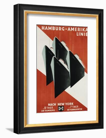 Hamburg-Amerika Linie Poster-Henning Koeke-Framed Photographic Print