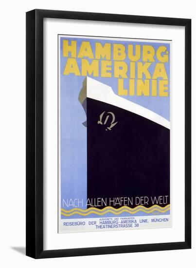 Hamburg Amerika Linie-null-Framed Giclee Print