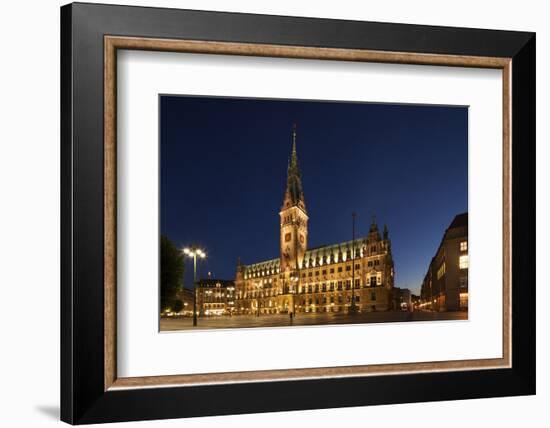 Hamburg, City Hall Market, Dusk-Catharina Lux-Framed Photographic Print