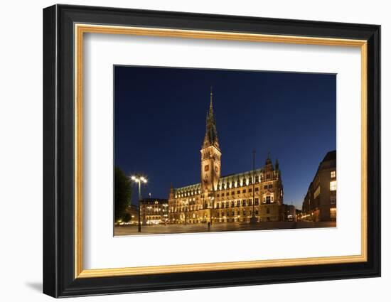 Hamburg, City Hall Market, Dusk-Catharina Lux-Framed Photographic Print