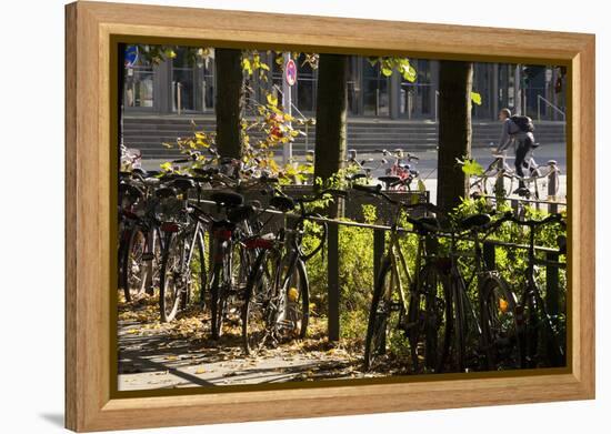 Hamburg, Fair Halls, Bicycles-Catharina Lux-Framed Premier Image Canvas