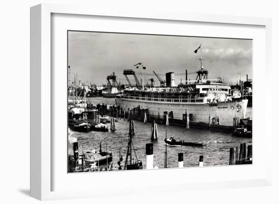 Hamburg, Kdf Dampfschiff Wilhelm Gustloff Im Hafen-null-Framed Giclee Print