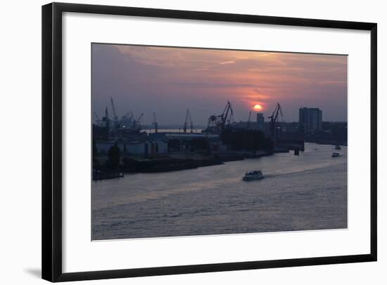 Hamburg, Norderelbe, Sunset-Catharina Lux-Framed Photographic Print